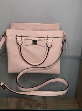 Kate Spade Blush Pink Bow Satchel With Detachable Strap